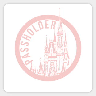 Passholder Magic Castle Millennial Pink Magnet